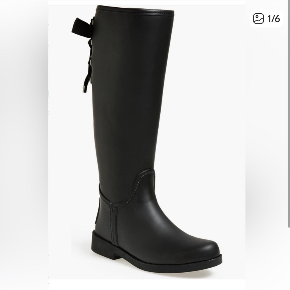 Coach Black Tristee Rain Boots Size 7